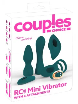 Couples Choice Mini Vibe Set 5-in-1 Remote, Silicone, USB Rechargeable