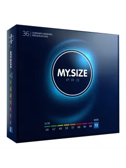 MY.SIZE Pro 72mm Ultra-Thin Vegan Latex Intimate Protection 36pcs