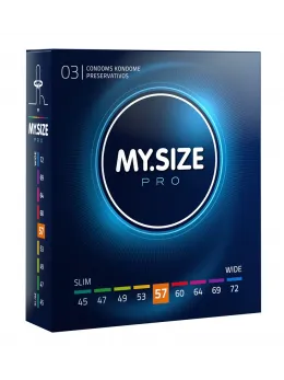 MY.SIZE PRO 57mm Intimate Latex Barrier 3pcs Ultra-Thin Hypoallergenic