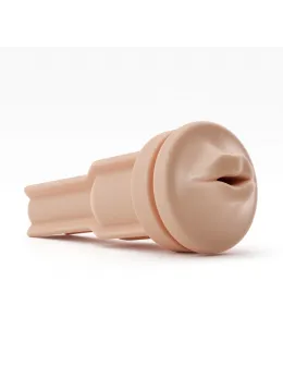 Autoblow AI Ultra Intimate Sleeve Mouth Beige - Ribbed TPR Insert