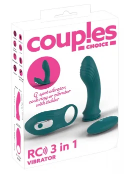 Couples Choice RC 3in1 Multi-Functional Intimate Set, Remote Control, Silicone