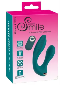 Sweet Smile Multi-Function Dual Vibration System Pink 17cm Remote Control