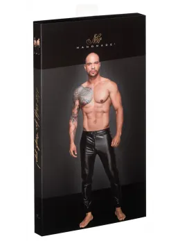 Noir Powerwetlook Men's Treggings XL - Athletic Style, Black Finish