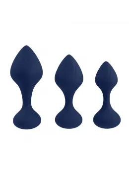 Playboy Pleasure Tail Trainer 3-Piece Intimate Silicone Set Navy