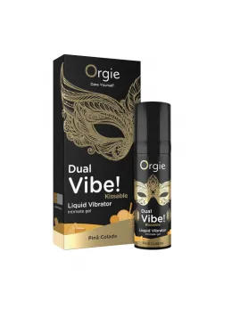 Orgie Dual Vibe Intimate Gel Pina Colada Flavor 15ml Kissable