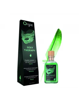 Orgie Lips Apple Massage Kit 100ml - Sensual Care Set with Feather