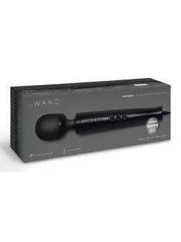 le Wand Diecast Plug-In Black Compact Massage Wand 20 Modes 29cm
