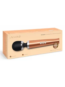 Le Wand Die Cast Rechargeable Massage Wand Rose Gold Compact 29cm