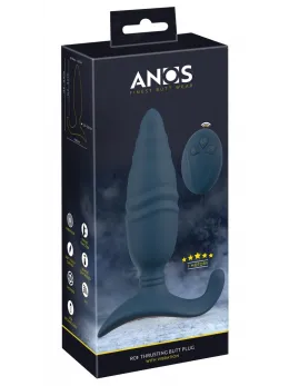 ANOS RC Thrusting Plug with Remote Control, Perineum Stimulator, Black