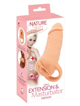 Nature Skin Extender Medium Intimate Extension & Stimulation System 18.5cm