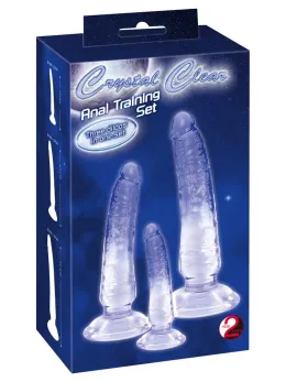 Crystal Clear Set of 3 Transparent Intimate Models with Suction Base PVC