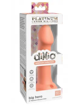 Dillio Platinum Big Hero Flexible Silicone Model Peach 17 cm