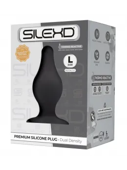 SilexD Model 2 L Silicone Plug - Large, Memory Material, Black
