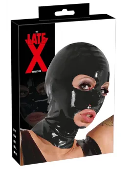 LateX Classic Head Mask Black 0.4mm Natural Rubber, Eye & Mouth Openings