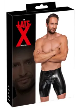 LateX Men's Latex Pants with Front-to-Back Zip XL Black 0.4mm