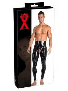 LateX Men's Latex Leggings M with Shiny Finish and Special Opening