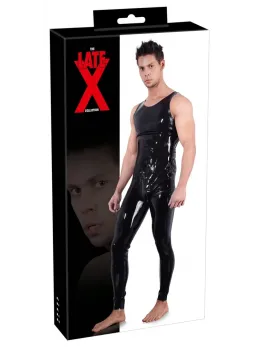 LateX Men's Jumpsuit S - Slim-Fit Natural Latex with Zipper Closure