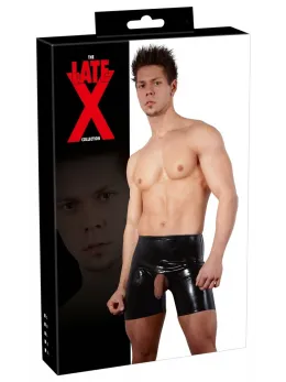 LateX Men's Black Latex Pants L - Anatomical Cut, 4 mm Thickness