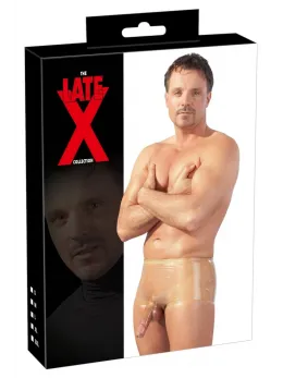 LateX Men's Transparent Latex Pants S/M - Anatomical Cut, 0.4mm