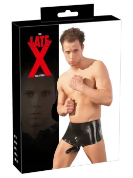 LateX Men's Black Latex Pants S/M Anatomical Cut 0.4mm