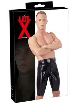 LateX Cycling Shorts M - Men’s Black Latex, Anatomical Sleeve, Size M