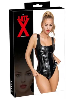 LateX Body Black XXL with Full-Length 2-Way Zipper, 0.35mm