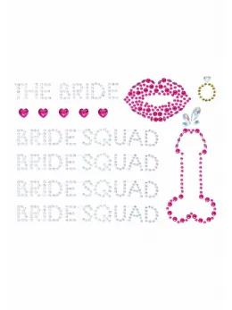 Leg Avenue Bride Squad Adhesive Body Jewels - Shimmering Rhinestone Set