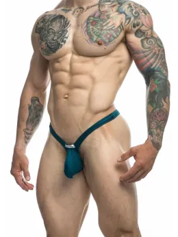 Justin+Simon Bulge Thong Men’s Anatomical Pouch Chlorine-Resistant Black