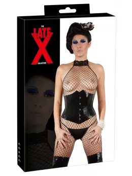 Cottelli Collection Latex Waist Cincher Black XL - Shaping Corset