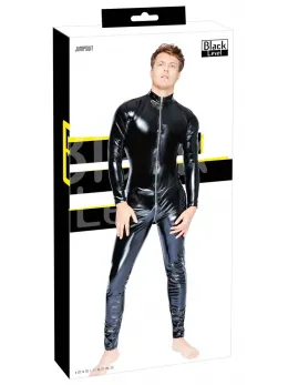 Black Level Vinyl Jumpsuit L - Shiny 4-Way Stretch Bodysuit