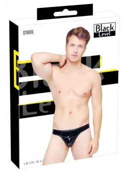Black Level Rio Men's Briefs M Shiny Bi-Elastic Vinyl Finish