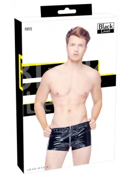 Black Level Vinyl Pants RV XL - Shiny Black, Front Zipper, Large Size