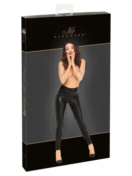 Noir Handmade Trousers Snake S Slim-Fit Matte Snakeskin Look