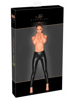 Noir Handmade Black Power Matte Leggings with Vinyl Back M