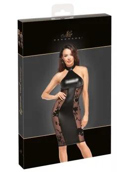 Noir Handmade Knee-Length Halterneck Dress Powerwetlook S