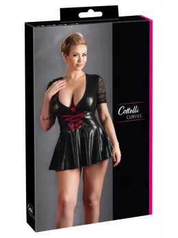 Cottelli Collection Dress Black/Red XL - Elegant Lace Partywear