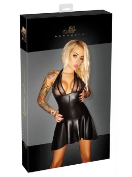 Noir Handmade Dress S 2-Way Zip Black Power Wet Look & Vinyl Finish
