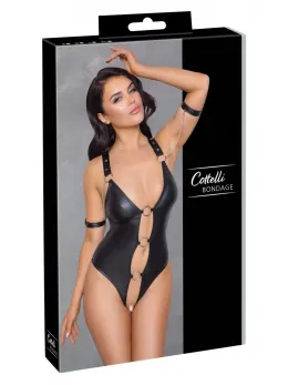 Cottelli Bondage Body L Black - Adjustable Matte Look with Restraints