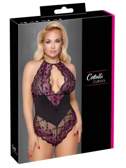 Cottelli CURVES Body Lace 2XL Floral Lace, Dual-Color, Waist Insert