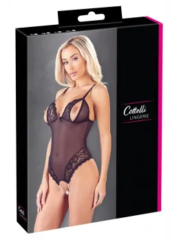 Cottelli Collection Body M Semi-Transparent Lace, Open Design, Adjustable