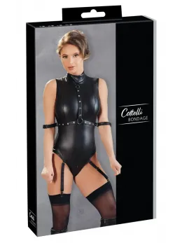 Cottelli Collection Body Suspenders L Matte Black Adjustable Design