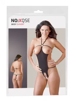 Body Sexy Open S-L Black Rhinestone Straps by Cottelli Collection