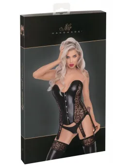 Noir Handmade Leo Velvet Flock Strapless Cami Suspender L