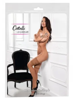 Cottelli Legware Hold-Ups Light Skin 20 DEN Silicone Lace Top