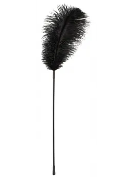 Bad Kitty Black Feather Wand 38cm - Elegant Touch Accessory