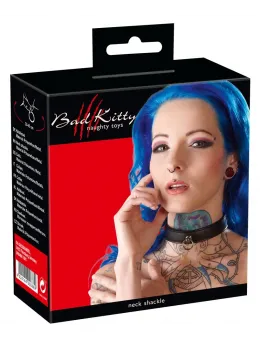 You2Toys Bondage Collar Black BK Adjustable PU Leather 49cm