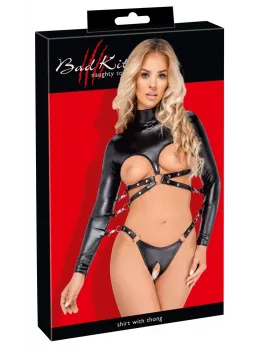 Bad Kitty Vegan Leather Bondage Set with Adjustable Straps, Size L