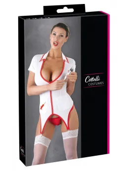 Cottelli Collection Nurse Costume M - Elegant Medical Style, White/Red