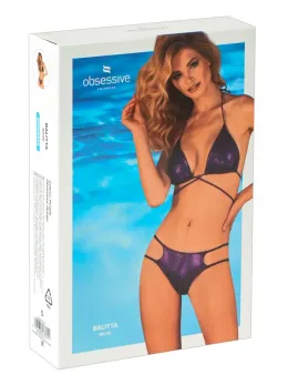 Obsessive Balitta Bikini S Shiny Purple Comfortable Fit