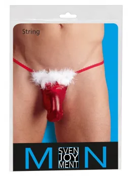 Cottelli Collection Men's Metallic Red Briefs with White Feathers S-L